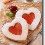 Heart-Shaped Raspberry Cookies